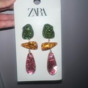 Zara / Resin Triple Earrings